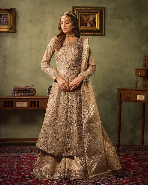 Ain | Aroosh Luxury Formals 24 | AR-77 SAIBA (Gold)