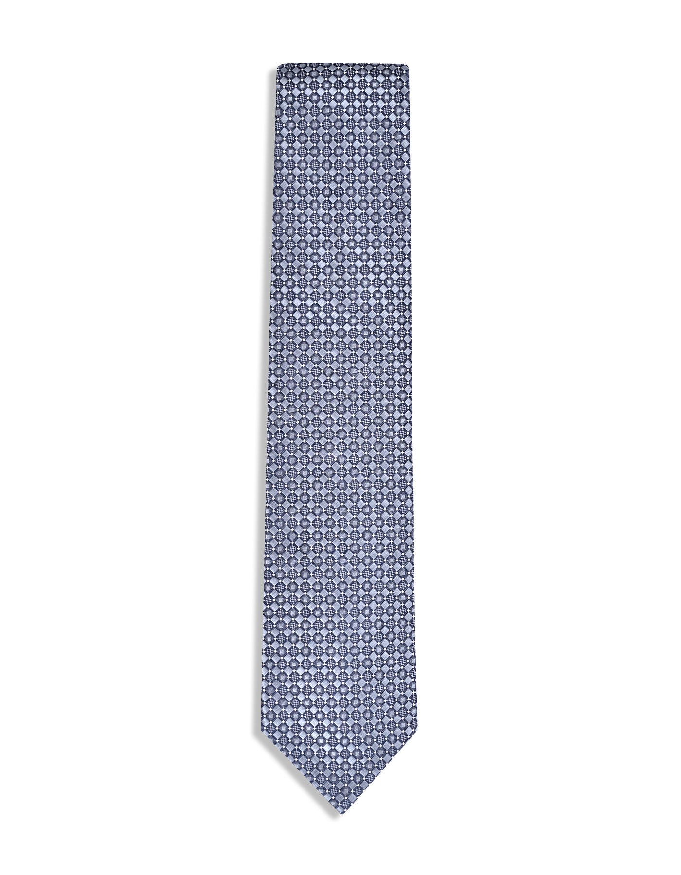 Silver Geometric Tie