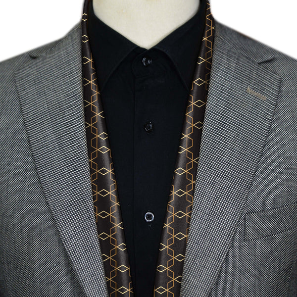 BLACK WOLF - BURBERRY CHOCOLATE MEN SCARF - Black Wolf