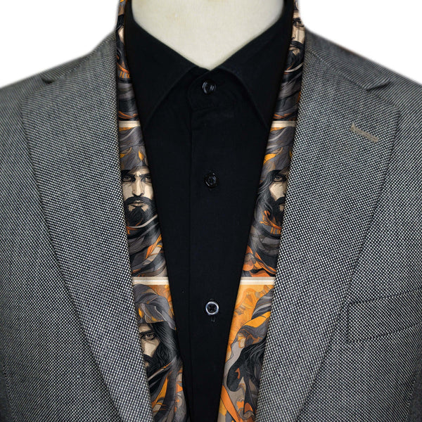 BLACK WOLF - ANGRY MAN SCARF - Black Wolf