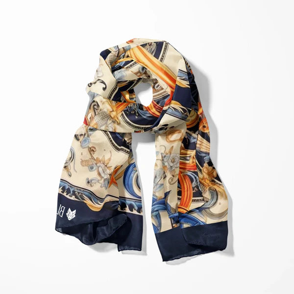 BLACK WOLF - AUTHENTIC VINTAGE SILK MEN SCARF - Black Wolf