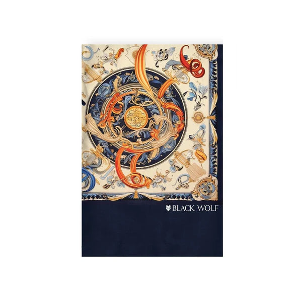 BLACK WOLF - AUTHENTIC VINTAGE SILK MEN SCARF - Black Wolf