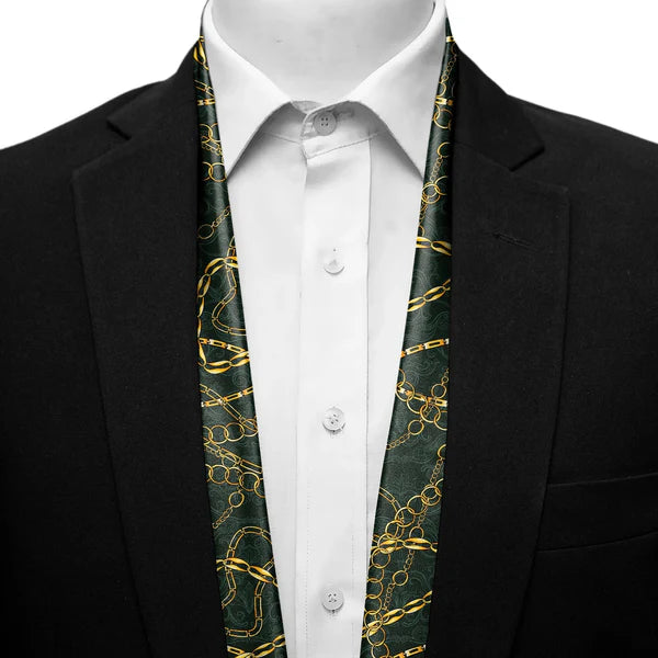 BLACK WOLF - LOOP CHAIN MEN SCARF - Black Wolf