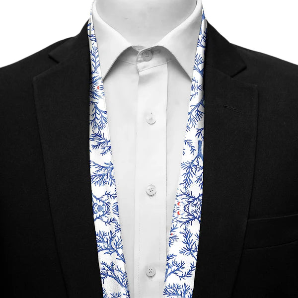 BLACK WOLF - SNOWFLAKE TREE AND BLACK MEN SCARF - Black Wolf
