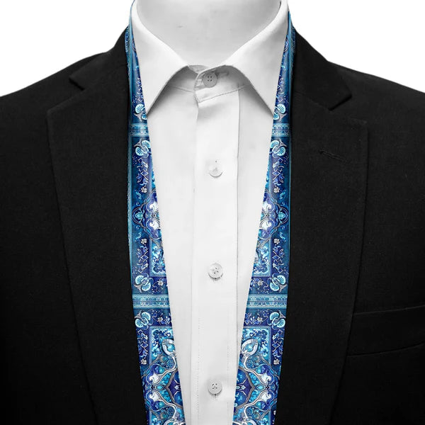 BLACK WOLF - PERSIAN ART MEN SCARF - Black Wolf