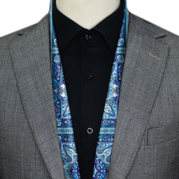 BLACK WOLF - PERSIAN ART MEN SCARF - Black Wolf