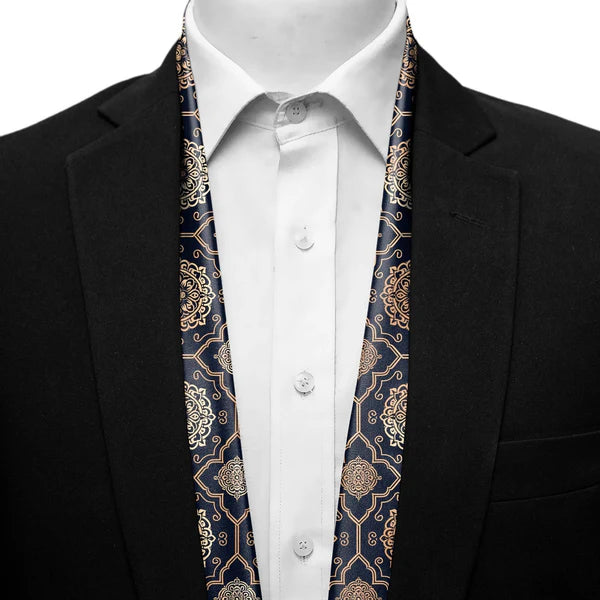 BLACK WOLF - LUXURY ROYAL PATTERN MEN SCARF - Black Wolf