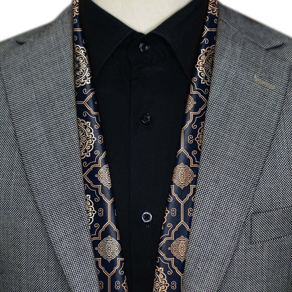 BLACK WOLF - LUXURY ROYAL PATTERN MEN SCARF - Black Wolf