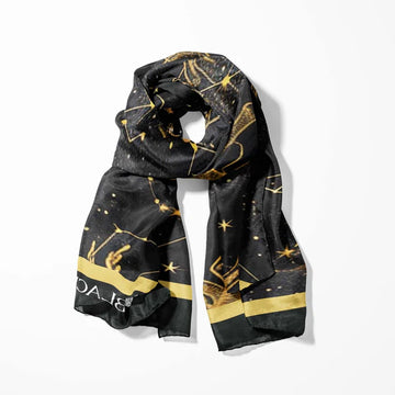 BLACK WOLF - DEER SUN MEN SCARF - Black Wolf