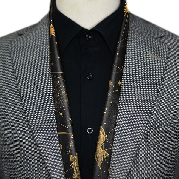 BLACK WOLF - DEER SUN MEN SCARF - Black Wolf
