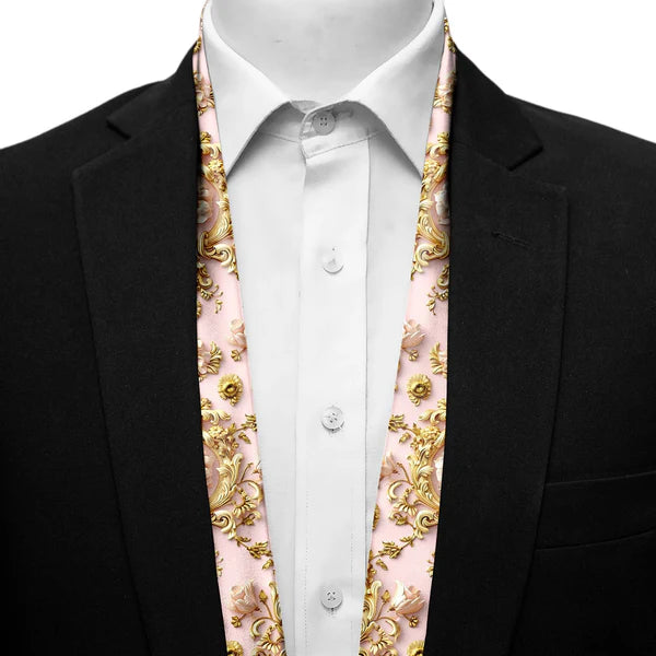 BLACK WOLF - ORNATE PATTERN MEN SCARF - Black Wolf