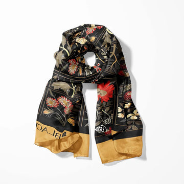 BLACK WOLF - ORGANIC DARK MEN SCARF - Black Wolf
