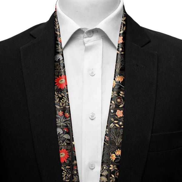BLACK WOLF - ORGANIC DARK MEN SCARF - Black Wolf