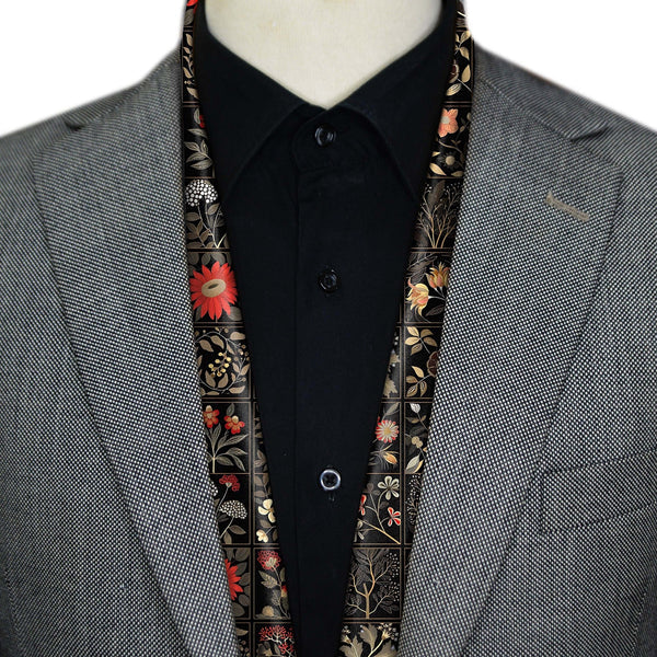 BLACK WOLF - ORGANIC DARK MEN SCARF - Black Wolf