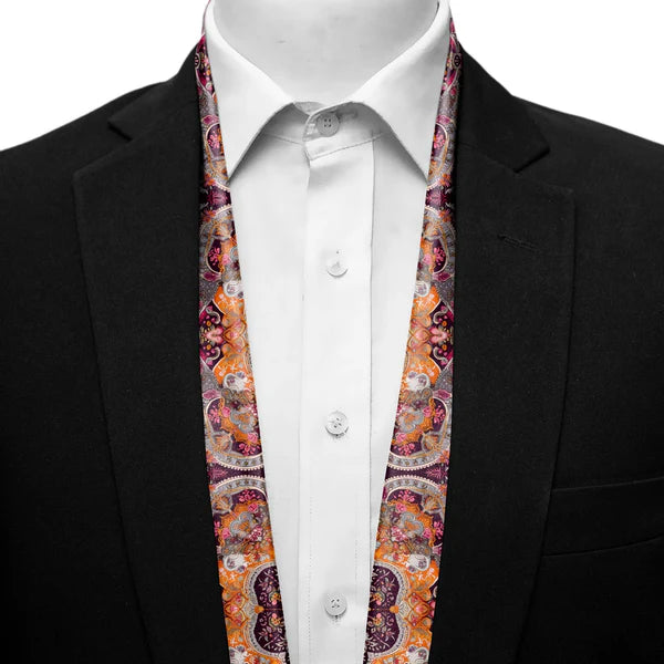 BLACK WOLF - ORNAMENTAL PAISLEY MEN SCARF - Black Wolf