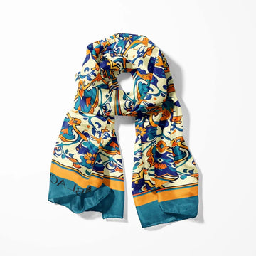 BLACK WOLF - ARABESQUE VINTAGE ELEGANT MEN SCARF - Black Wolf