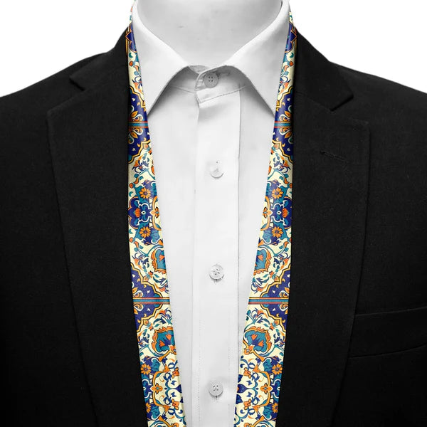 BLACK WOLF - ARABESQUE VINTAGE ELEGANT MEN SCARF - Black Wolf