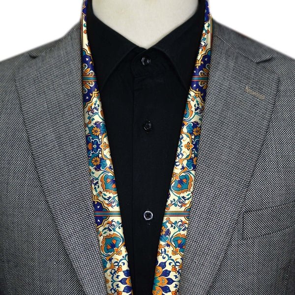 BLACK WOLF - ARABESQUE VINTAGE ELEGANT MEN SCARF - Black Wolf