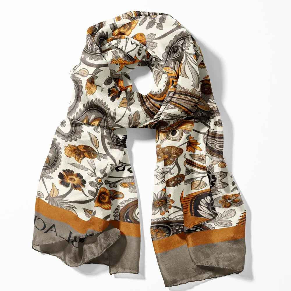 BLACK WOLF - A DITSY PAISLEY MEN SCARF - Black Wolf