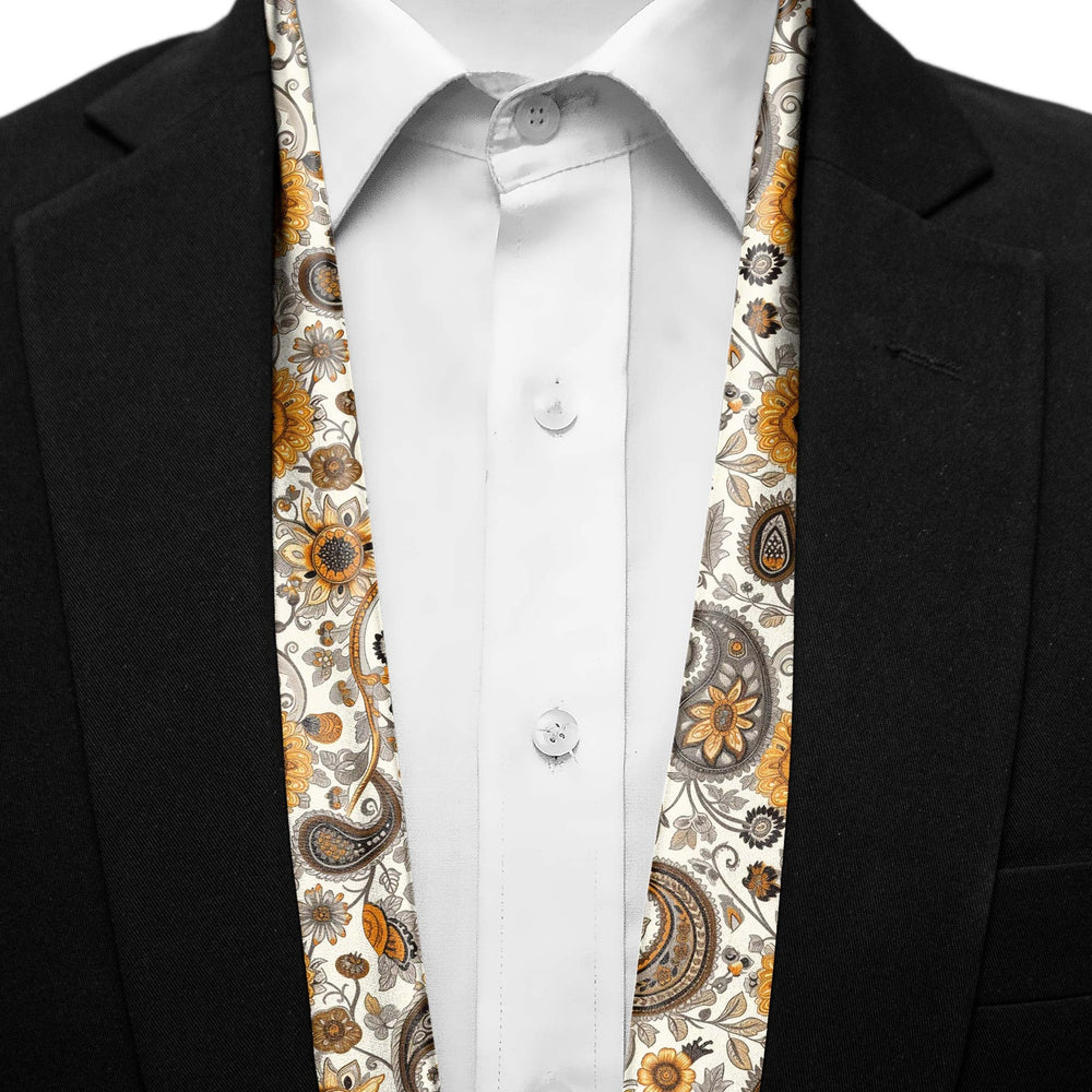 BLACK WOLF - A DITSY PAISLEY MEN SCARF - Black Wolf