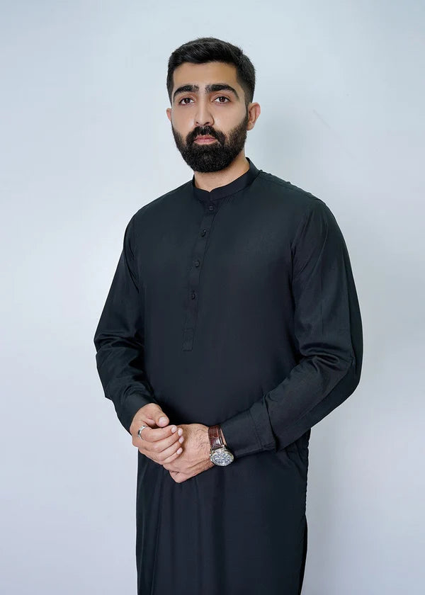 Gent Plain Basic Black Ban Collar - Grab By The Shoppe