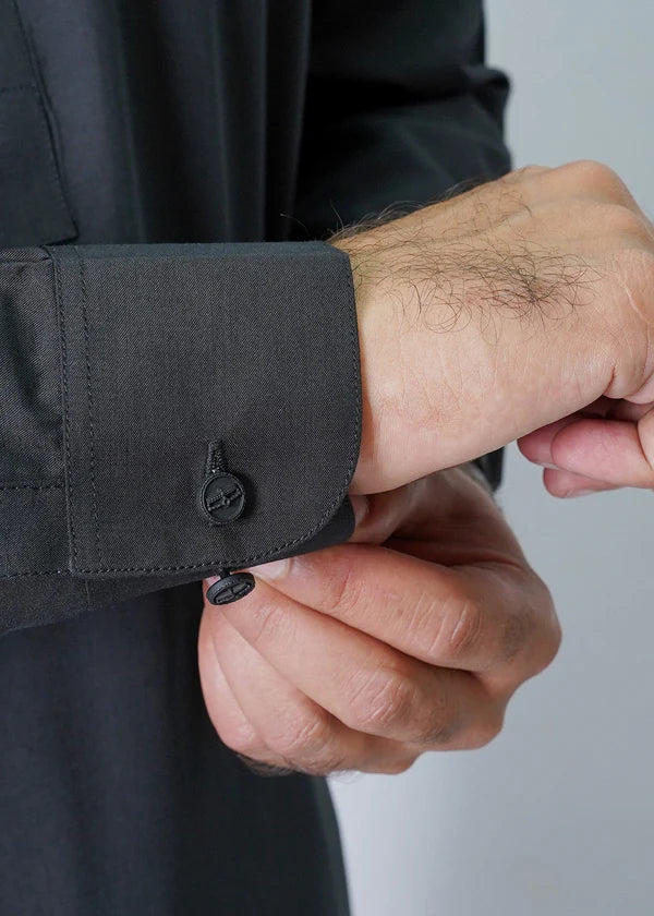 Gent Plain Basic Black Ban Collar - Grab By The Shoppe