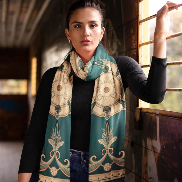 BAROQUE MOTIF SILK WOMEN SCARF – PREMIUM COLLECTION -