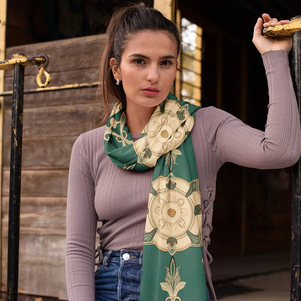 BAROQUE MOTIF SILK WOMEN SCARF – PREMIUM COLLECTION -