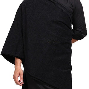 Kamaal Khan Velvet Soft Dhussa Shawl For Men - Black
