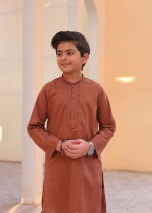 Rust Kurta Trouser-AH 024 - AK BY HASSAN JEE