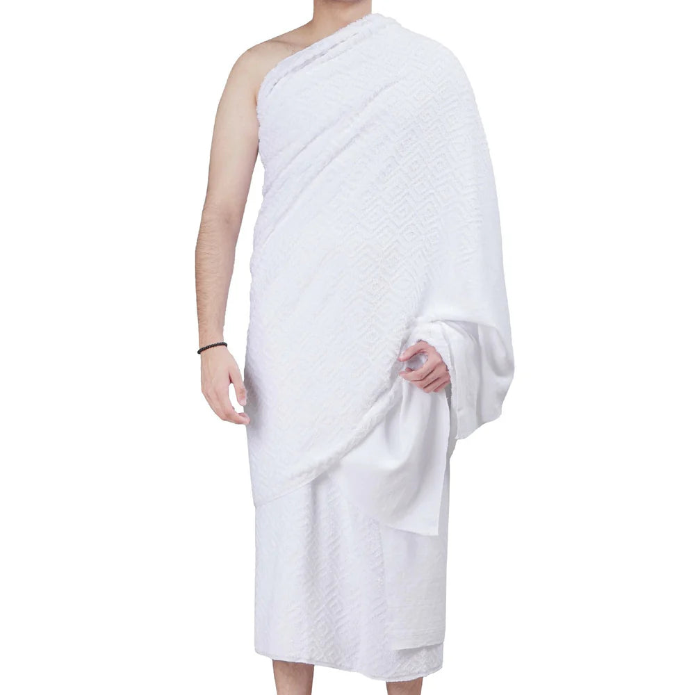 Ihram / Ehram Towel For Hajj & Umrah - 2 Piece Set- 100% Cotton - Divinely Crafted