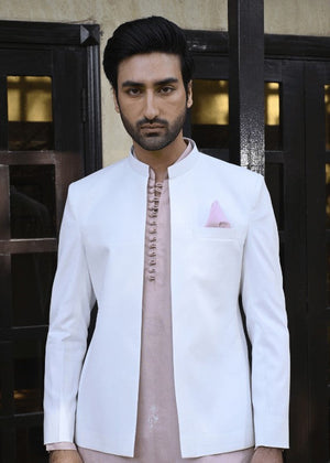 HK Fashion White Front Open Prince coat For Wedding