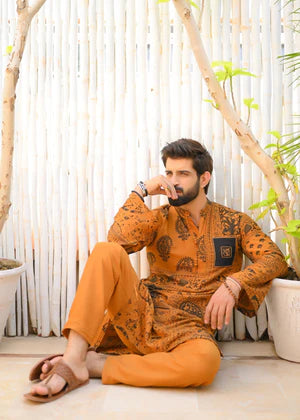 Number Three Clothing Naqoosh -Rustic Kurta Trouser