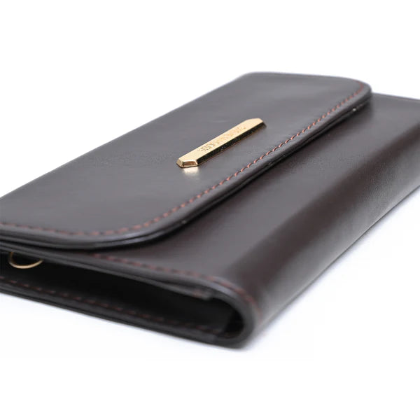B8153-CHOCLATE BROWN WALLET - Wear Studio