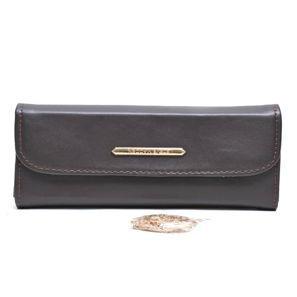 B8153-CHOCLATE BROWN WALLET - Wear Studio