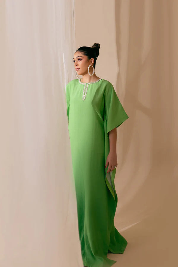 Fozia Khalid | Kaftaan | Mint Dusk
