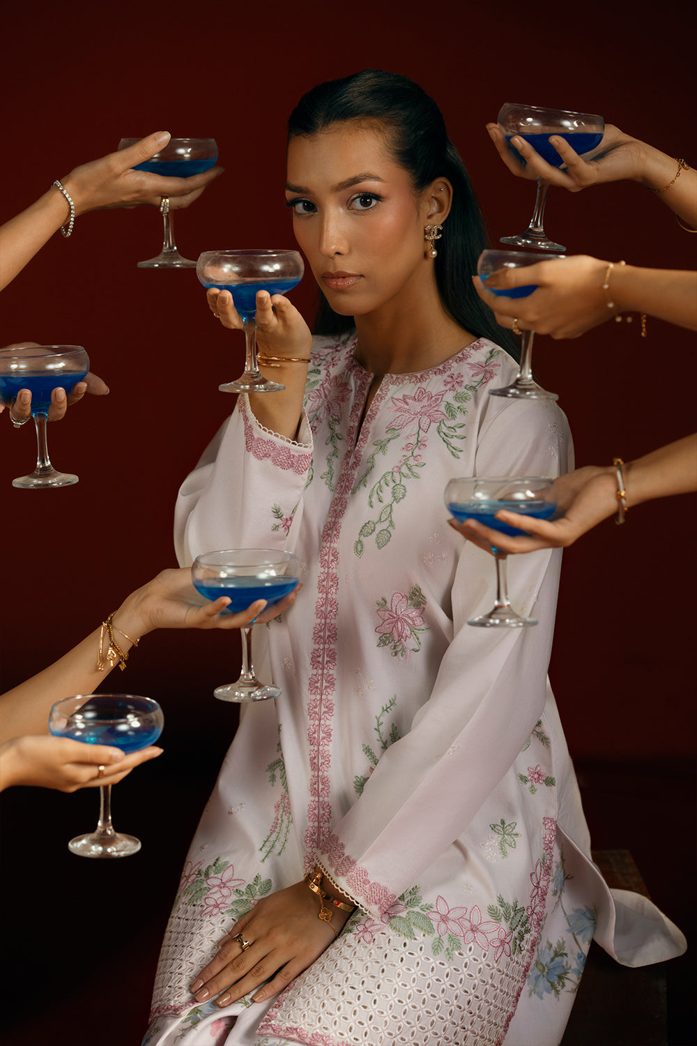 Saira Rizwan | Joolie Co ords |JOOLIE WHITE - JBP25-07
