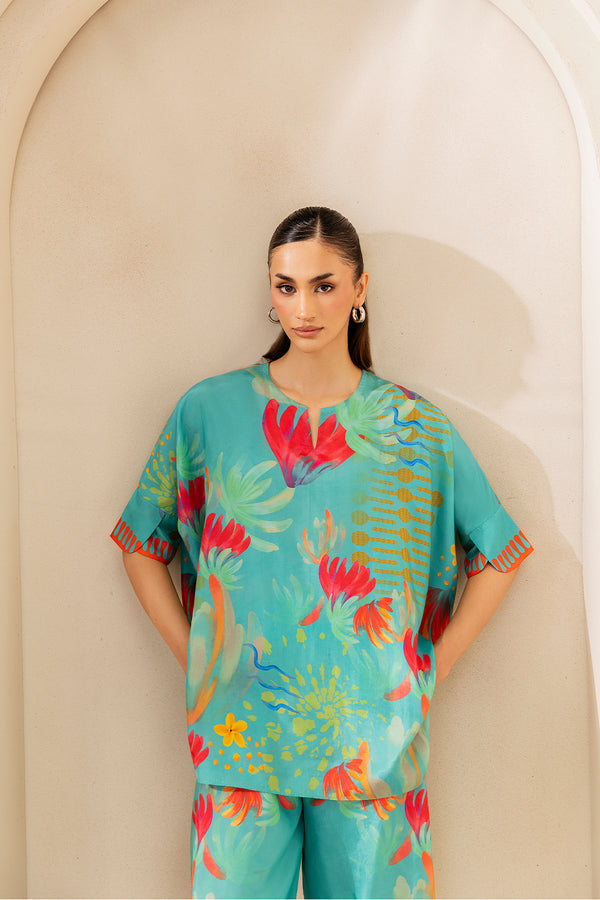 Saira Rizwan | Silk Coords 25 | SUNSET SAMBA - SRSP-25-03
