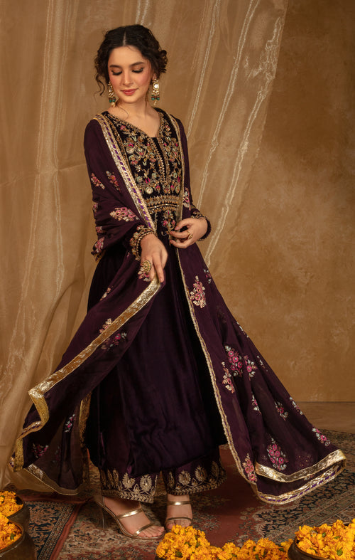 Maya | Raazi Velvet 24 | IBAARAT - by - Libasekhas UK - Registered Vendor of : Maya - 100% Original Designer Dresss