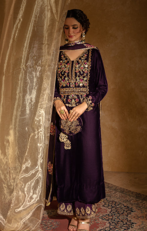 Maya | Raazi Velvet 24 | IBAARAT - by - Libasekhas UK - Registered Vendor of : Maya - 100% Original Designer Dresss