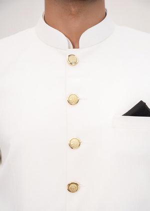 HK Fashion Off White Prince Coat For Wedding