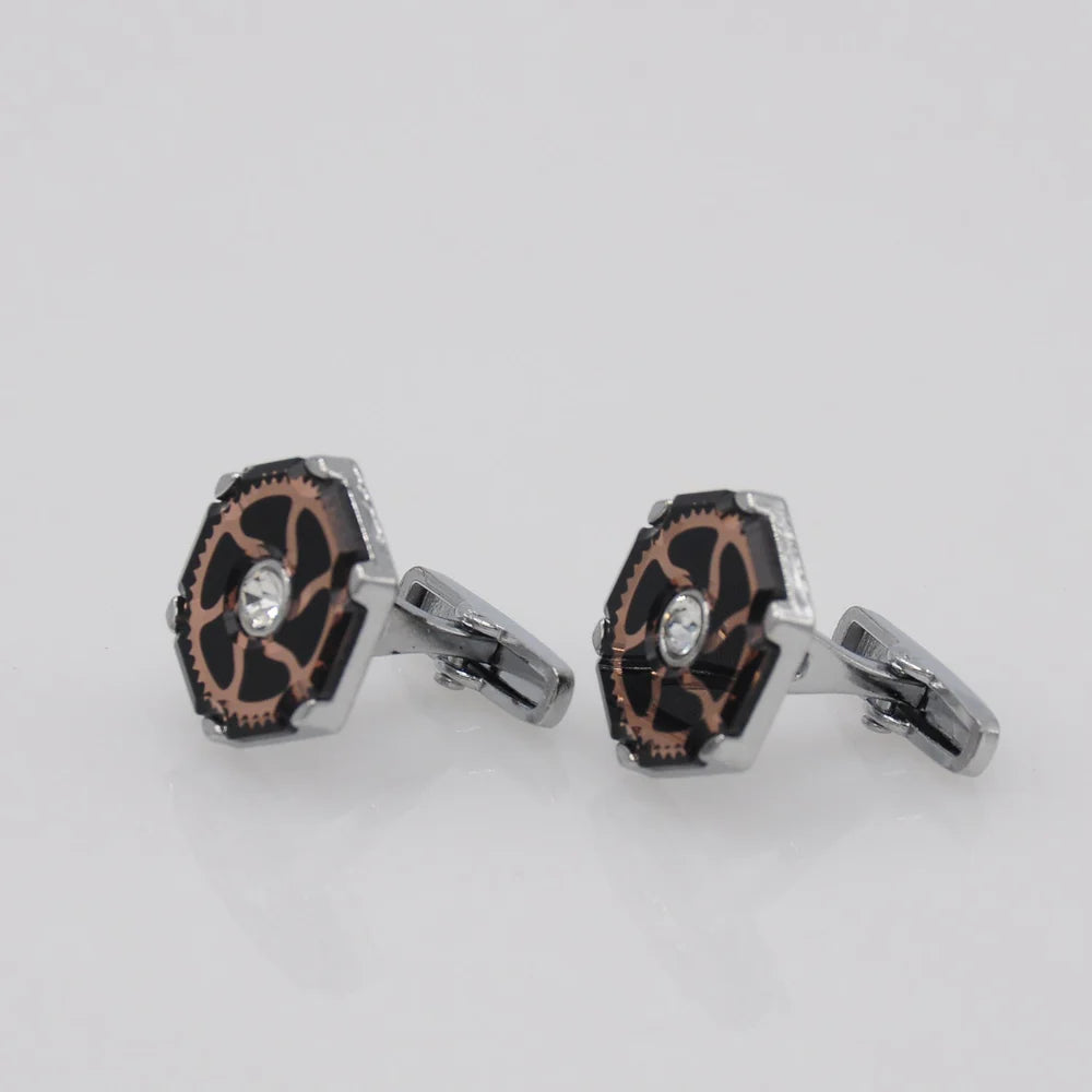 ZJH| silver fancy mens cuffinks - Zeenat Jewelry House