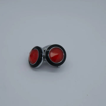 ZJH | red mens silver plated cufflinks - Zeenat Jewelry House