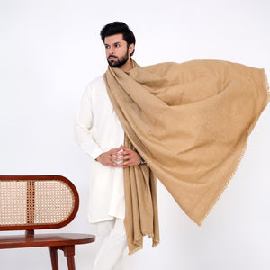 Brown Pure Wool Shawl - Deenaar