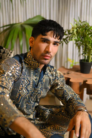 Number Three Clothing Zarqash Kurta Trouser