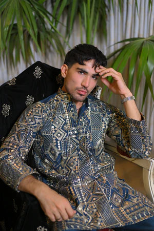 Number Three Clothing Zarqash Kurta Trouser