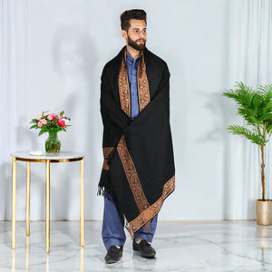 Kamaal Khan Irani Style - Baghdadi Shawl - Black