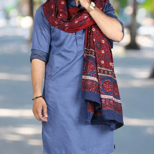 Natural Dyes & Handwork Sindhi Sindhi Ajrak - Gulab Patti - Kamaal Khan