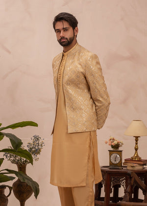 Eminence Shahi Prince Coat -Open Front- Gold