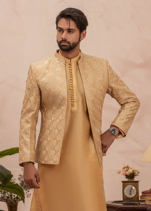 Eminence Shahi Prince Coat -Open Front- Gold